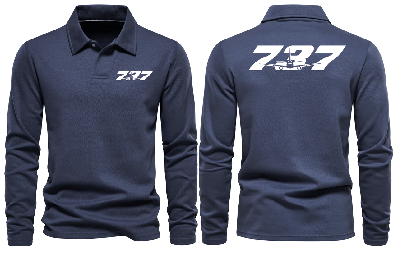 BOEING 737 LONG SLEEVE  POLO