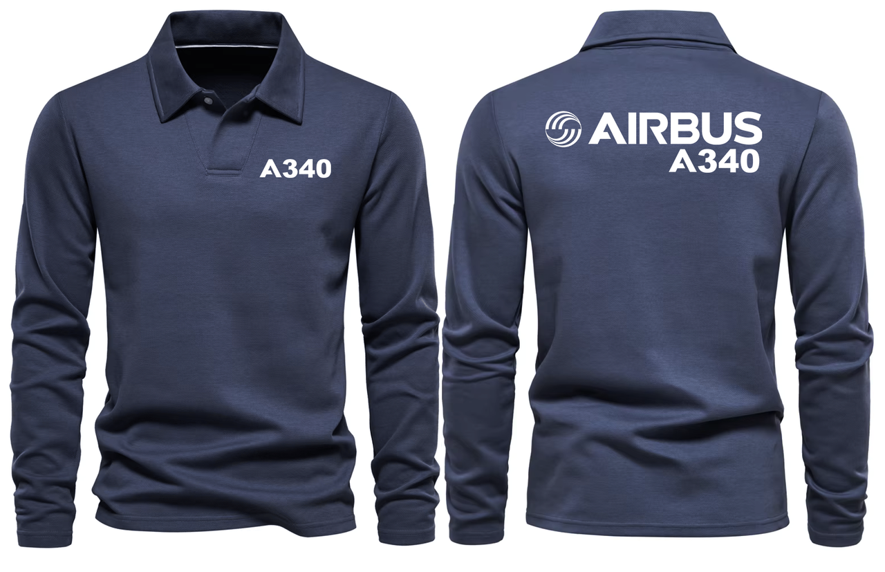 AIRBUS A340 LONG SLEEVE  POLO
