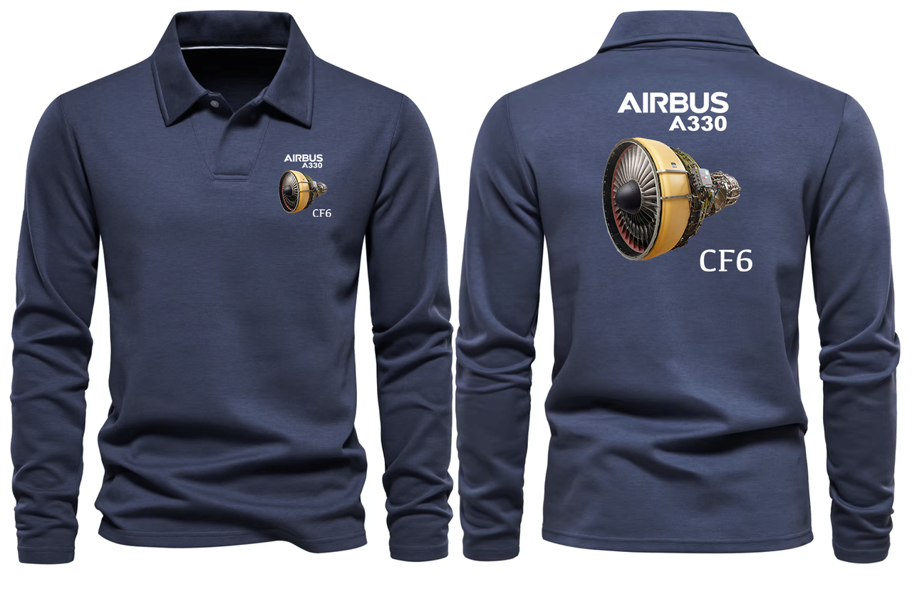 AIRBUS A330 CF6 LONG SLEEVE  POLO