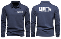 Thumbnail for DTW AIRPORT LONG SLEEVE POLO