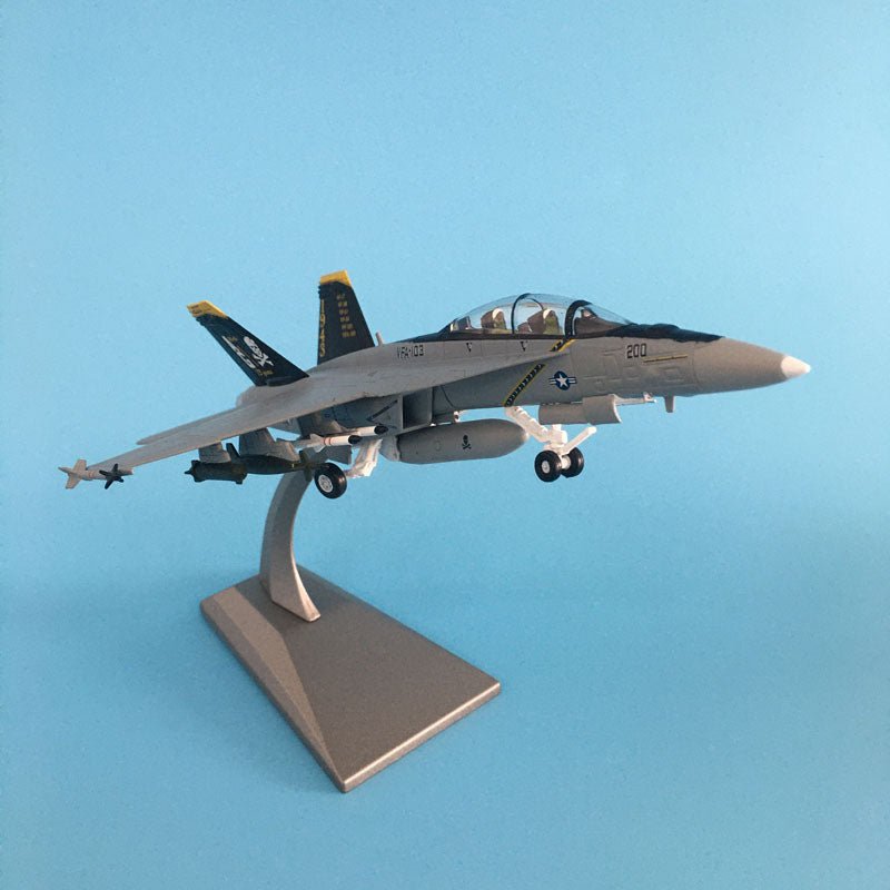 1/100 MILITARY MODEL TOYS F/A - 18 FIGHTER DIECAST METAL PLANE AIRCRAFT AIRPLANE MODEL - PILOTSX