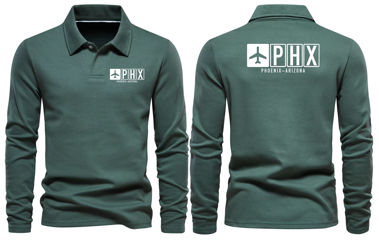 PHX AIRPORT LONG SLEEVE POLO