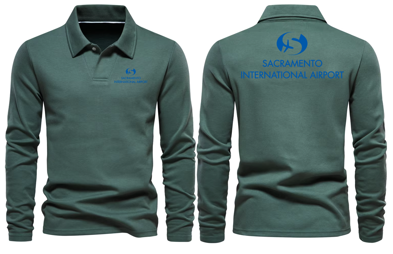 SACRAMWNTO AIRPORT LONG SLEEVE  POLO