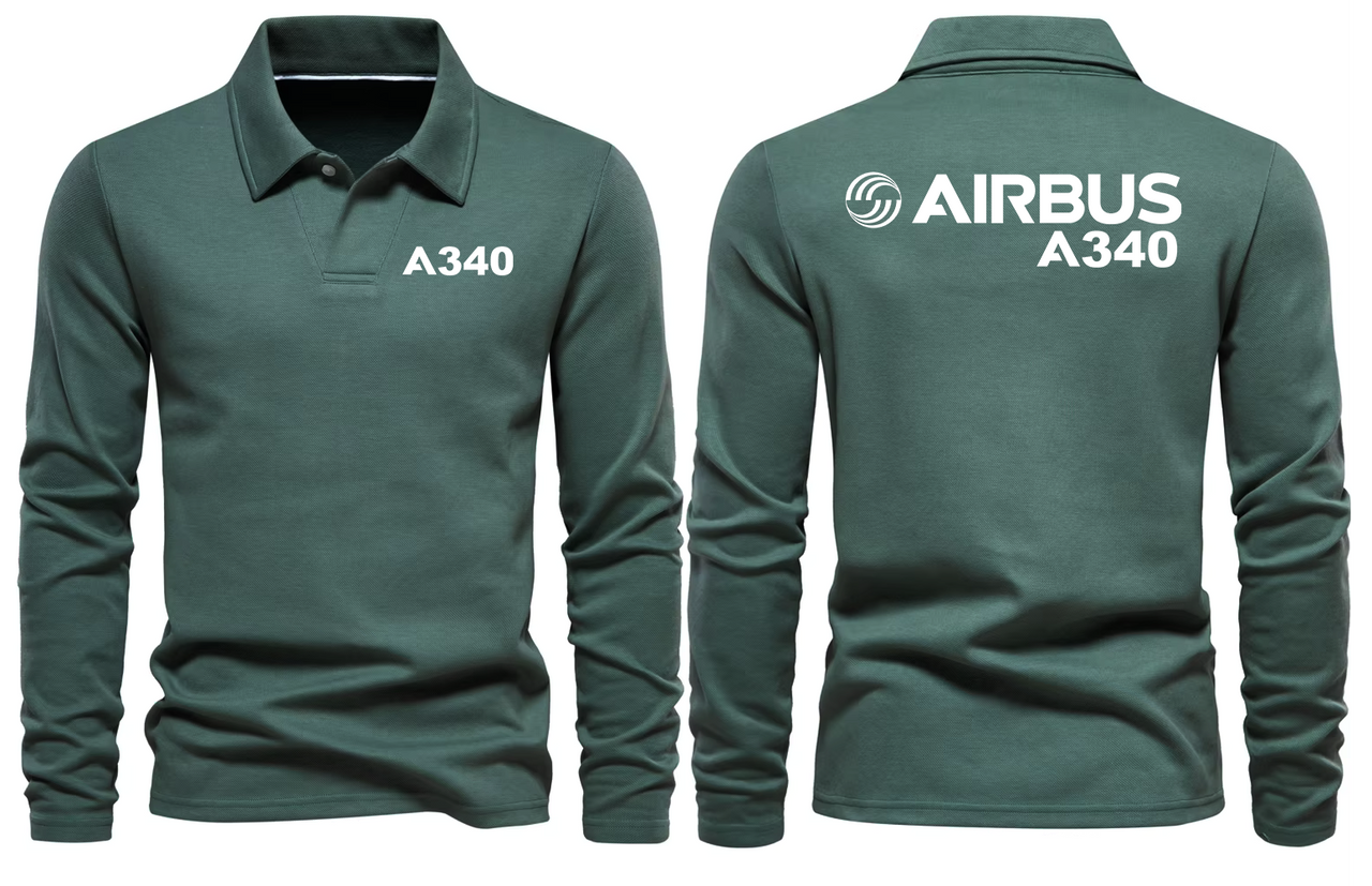 AIRBUS A340 LONG SLEEVE  POLO
