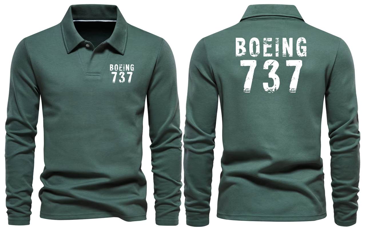 BOEING 737 LONG SLEEVE  POLO