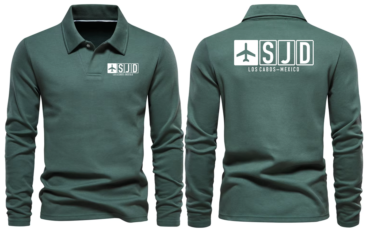 SJD AIRPORT LONG SLEEVE POLO