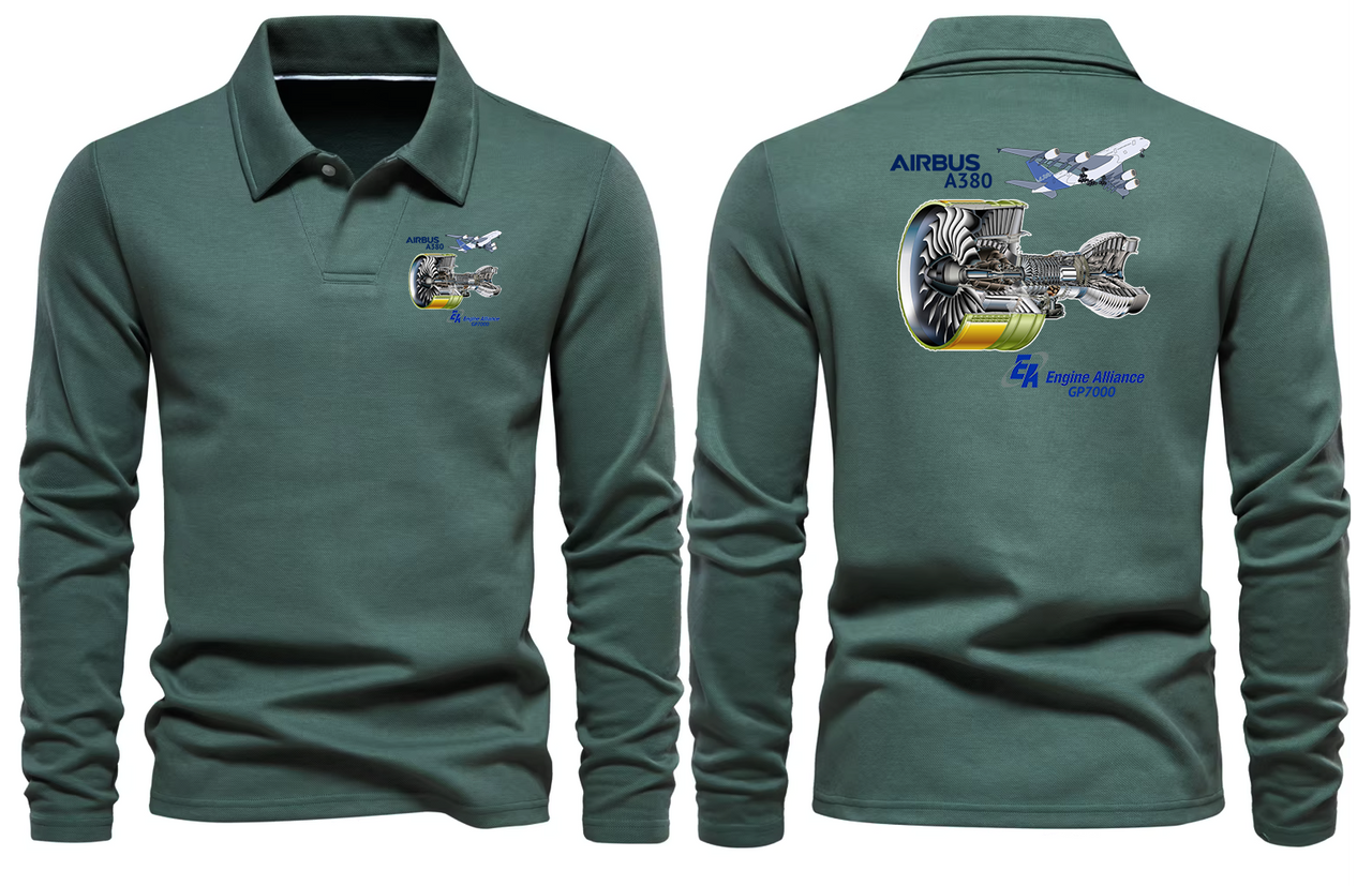 AIRBUS 380 GP7000 LONG SLEEVE  POLO