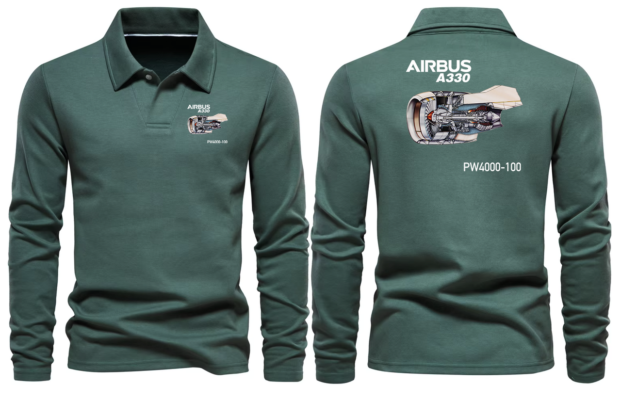 AIRBUS A330 PW 4000-100 LONG SLEEVE  POLO