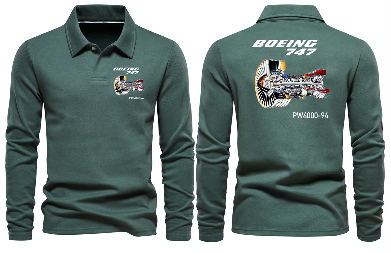 BOEING 747 PW4000 - 94 LONG SLEEVE  POLO