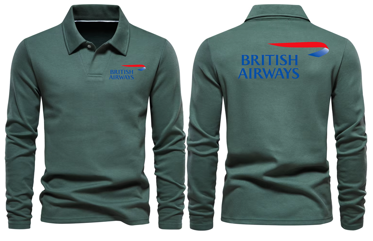 BRITISH AIRWAYS LONG SLEEVE  POLO