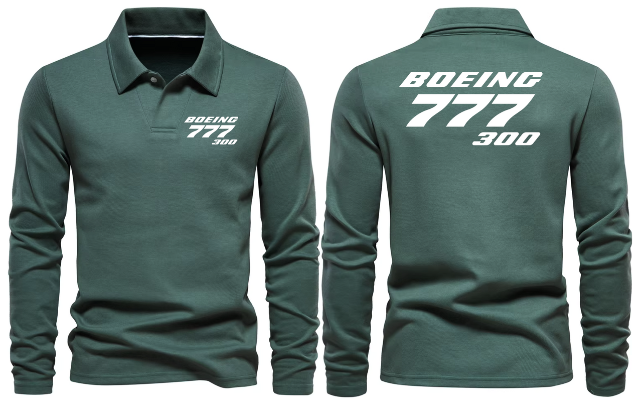 BOEING 777 - 300 LONG SLEEVE  POLO