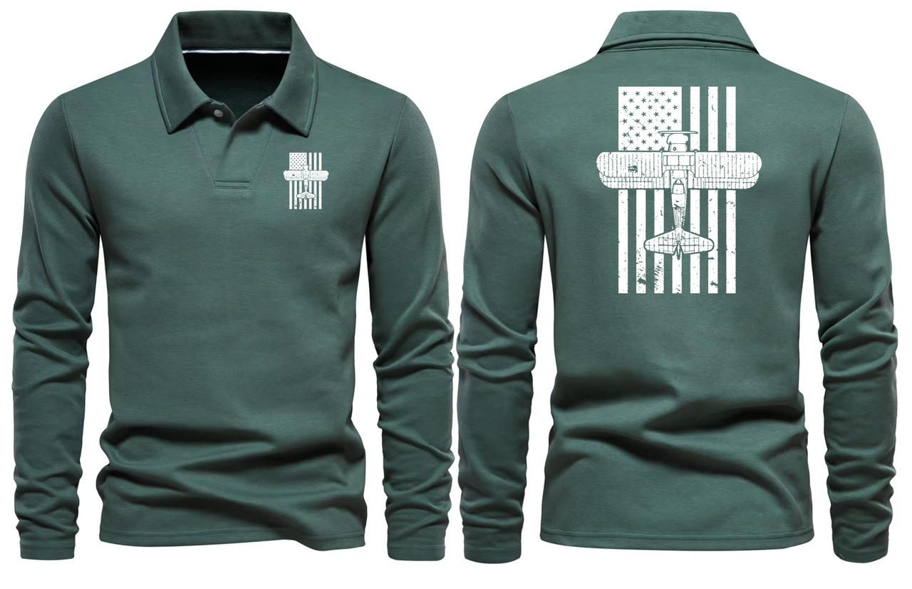 BOEING LONG SLEEVE  POLO