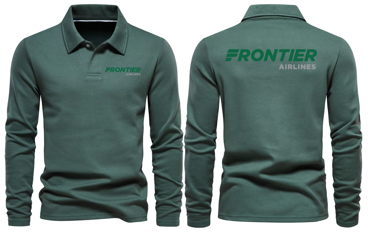 FRONTIER AIRLINES LONG SLEEVE  POLO