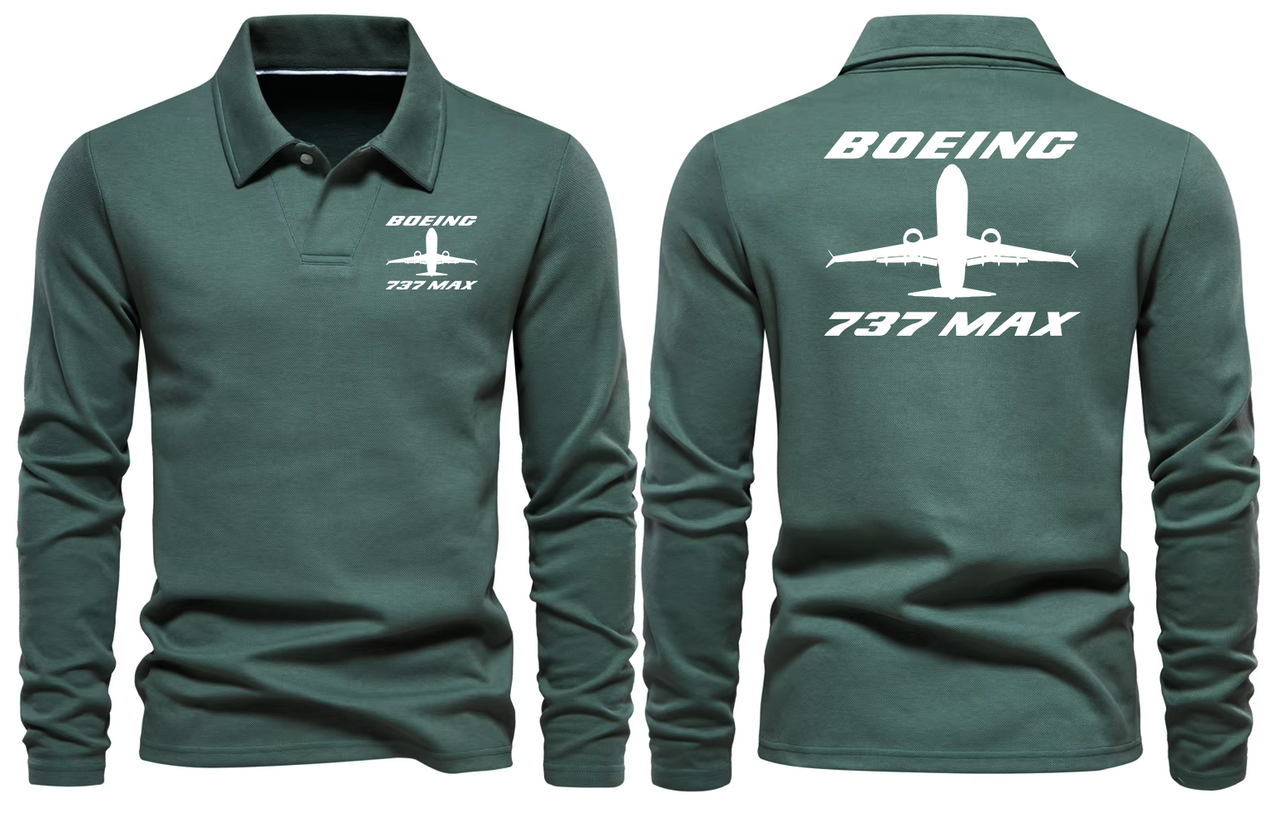 BOEING 737 MAX LONG SLEEVE  POLO