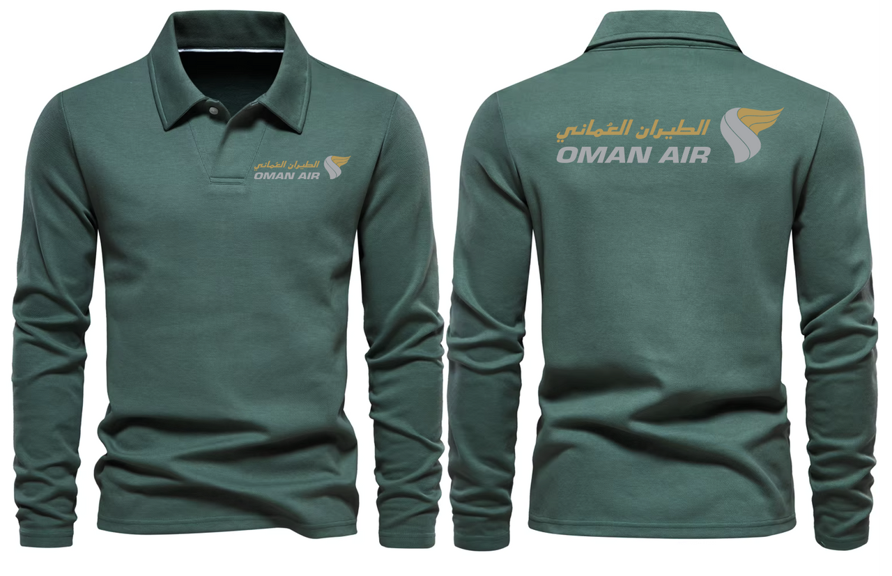 OMAN AIR LONG SLEEVE  POLO