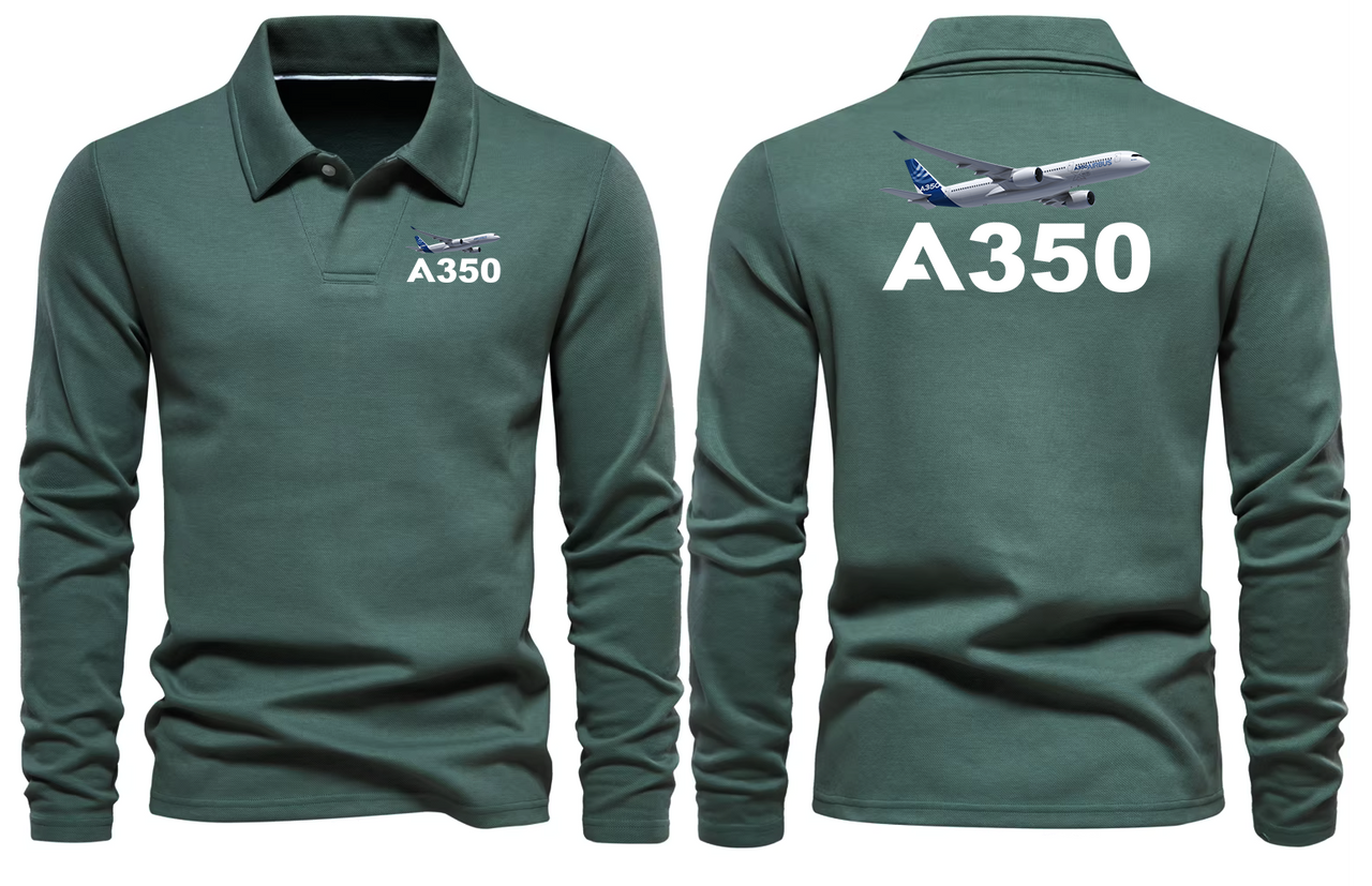 AIRBUS A350 LONG SLEEVE  POLO