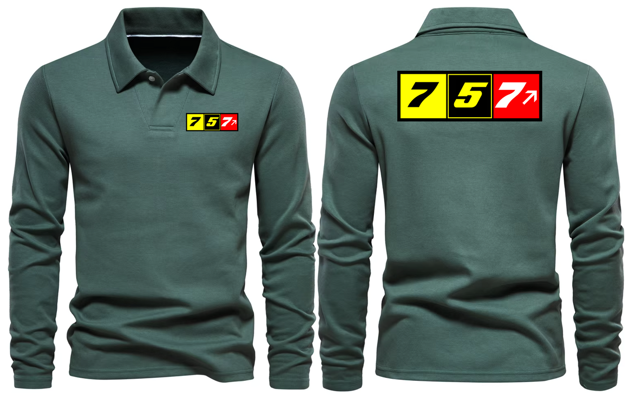 BOEING 757 LONG SLEEVE  POLO