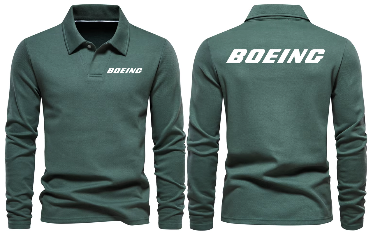 BOEING LONG SLEEVE  POLO