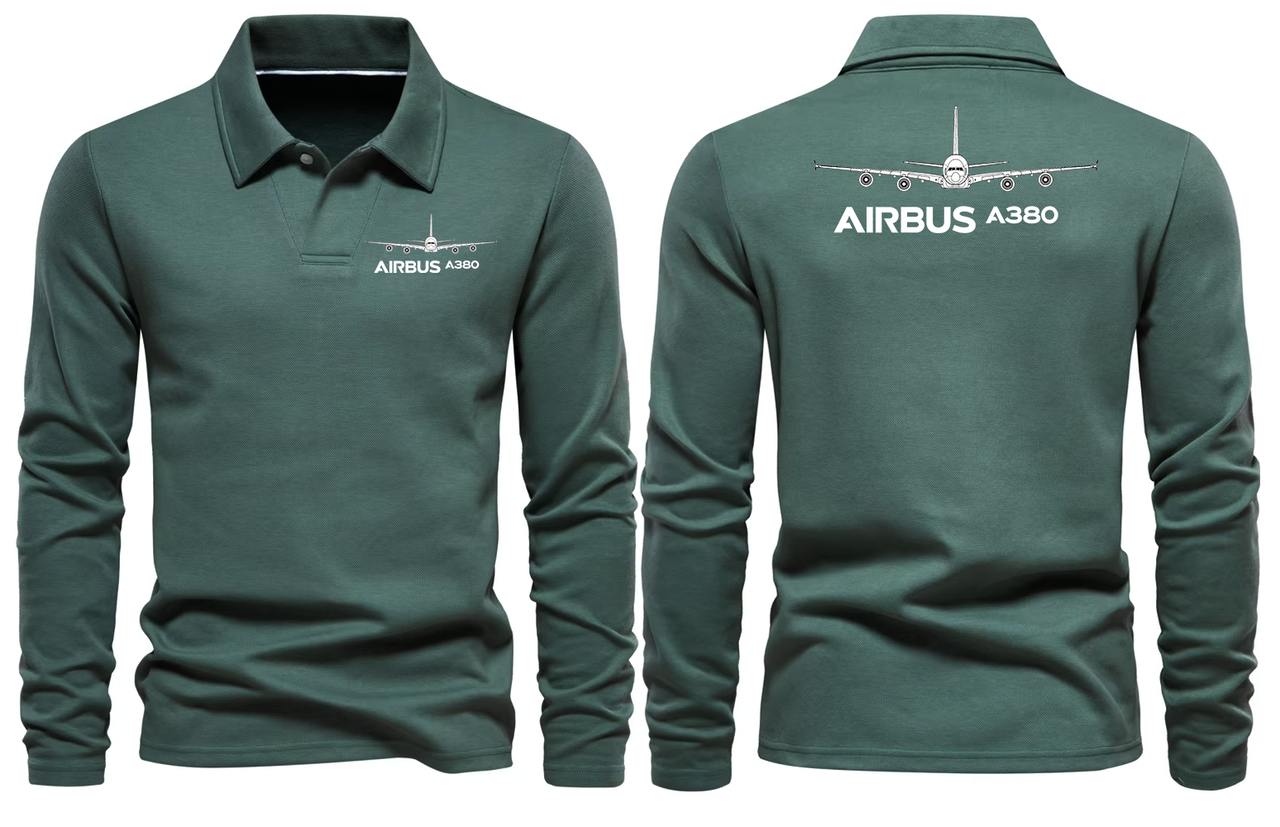 AIRBUS A380 LONG SLEEVE  POLO
