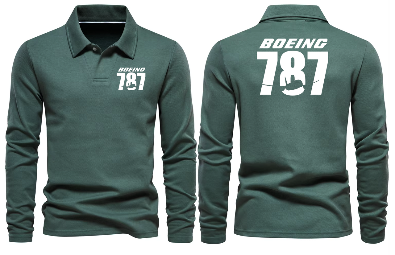 BOEING 787  LONG SLEEVE  POLO