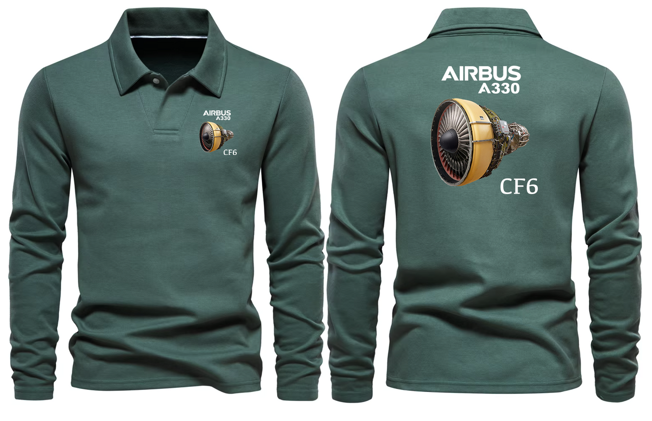 AIRBUS A330 CF6 LONG SLEEVE  POLO