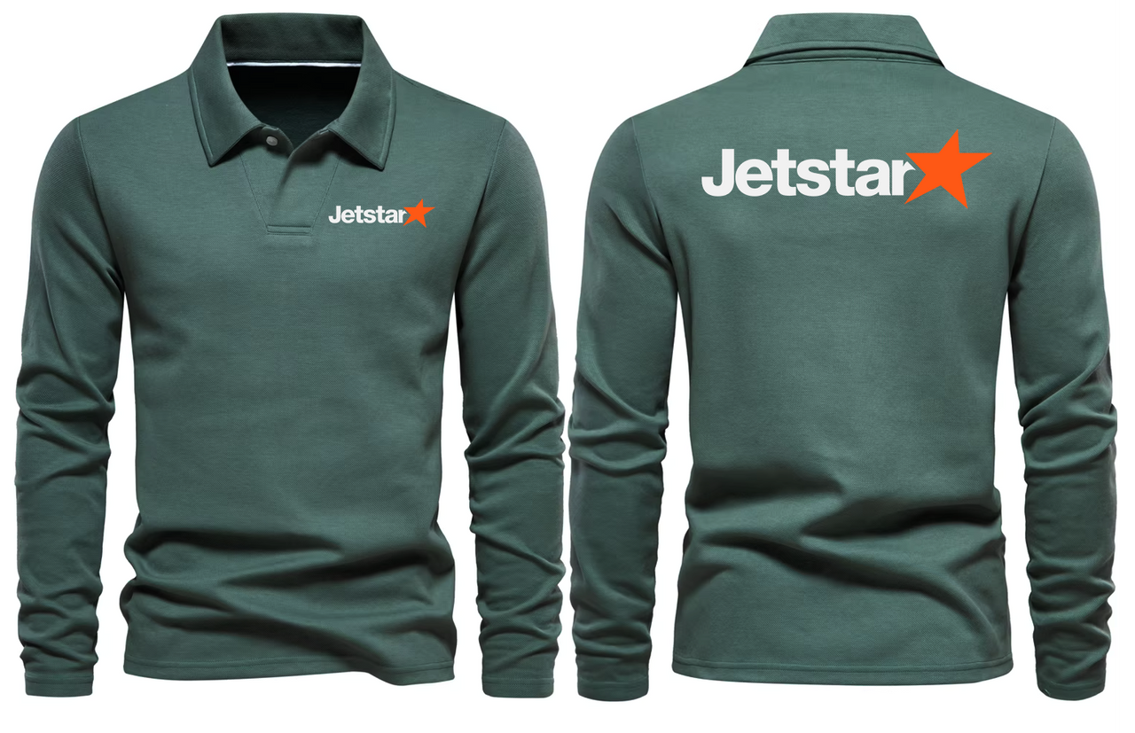 JETSTAR LONG SLEEVE  POLO