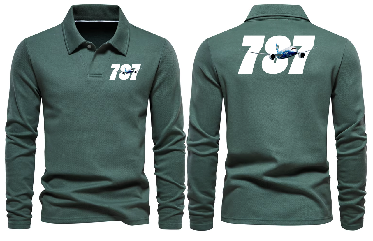BOEING 787  LONG SLEEVE  POLO