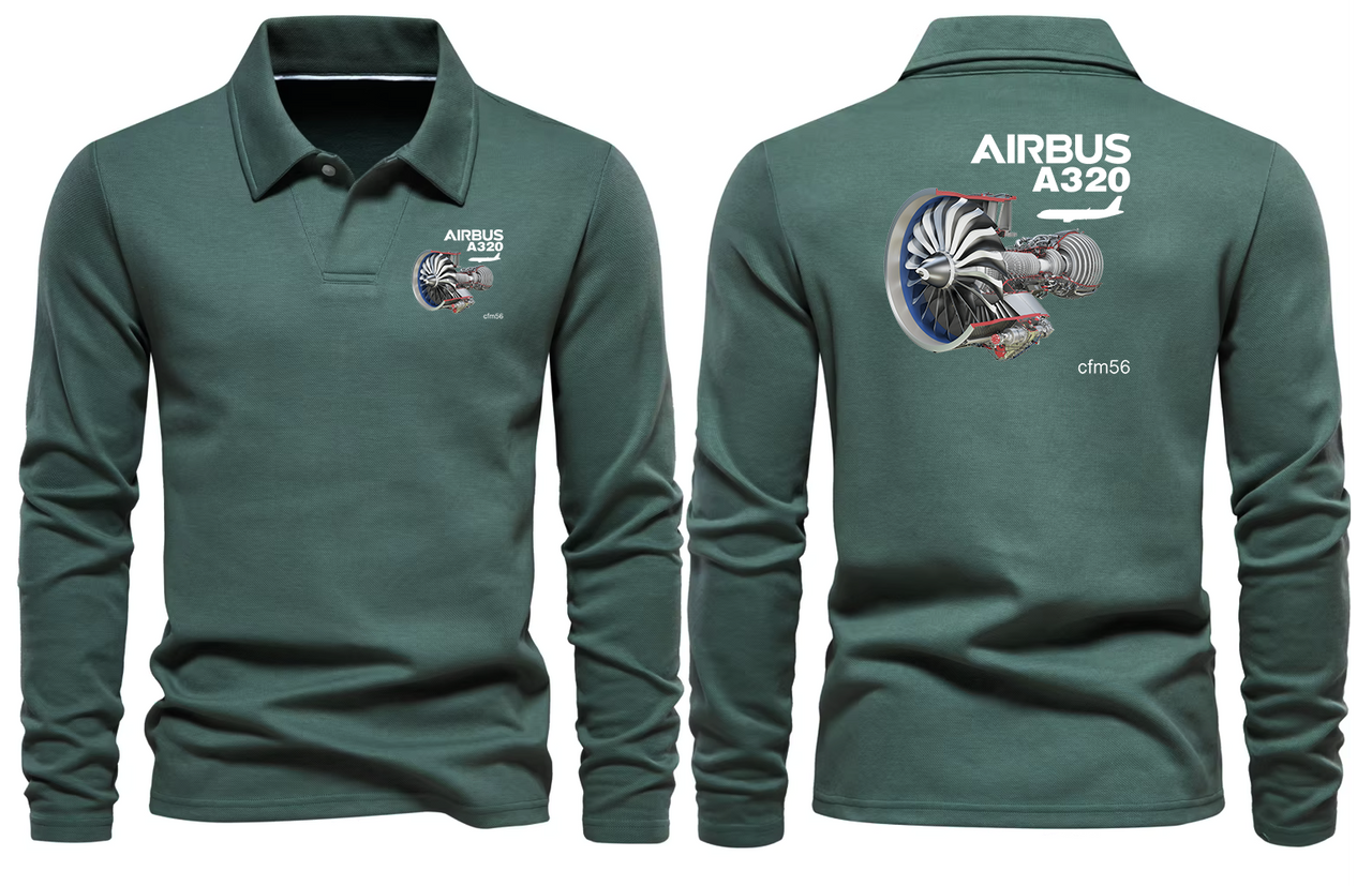 AIRBUS A320 CFM56 LONG SLEEVE  POLO