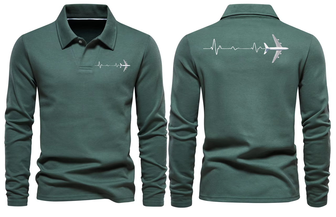 BOEING 747 LONG SLEEVE  POLO