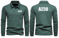Thumbnail for AIRBUS 330 LONG SLEEVE  POLO