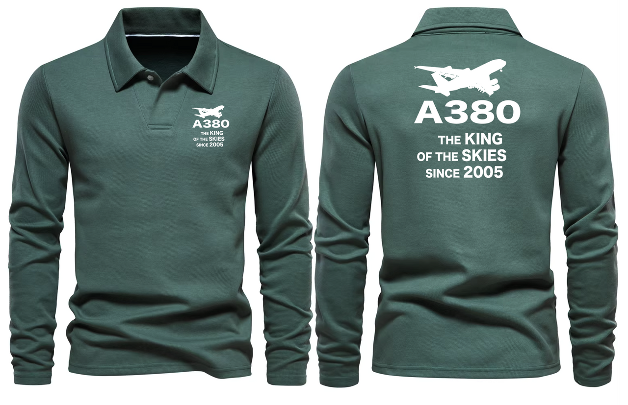 AIRBUS A380 THE KING LONG SLEEVE  POLO