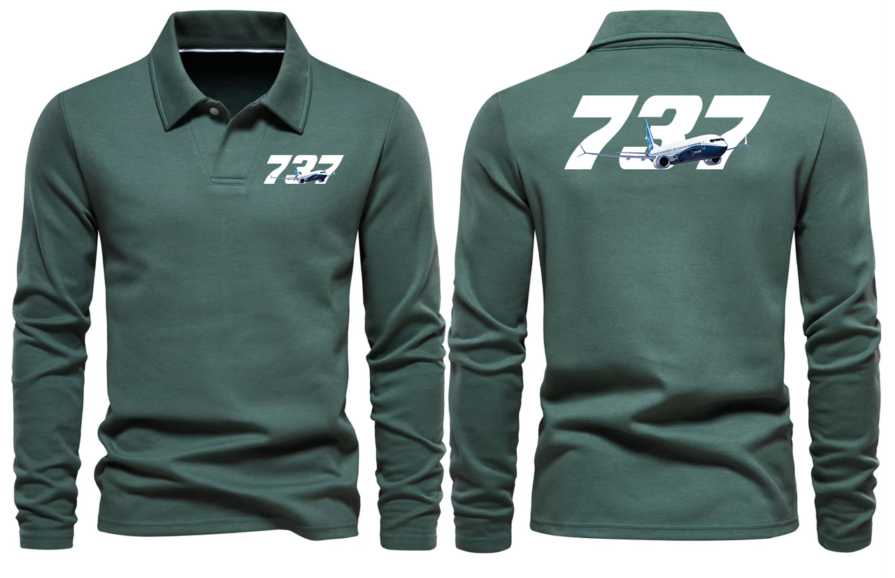 BOEING 737 LONG SLEEVE  POLO