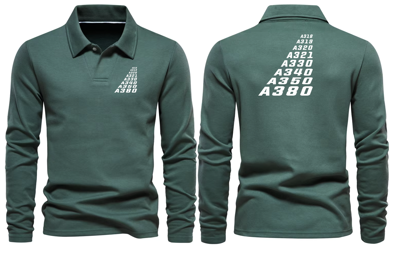 AIRBUS FAMILY LONG SLEEVE  POLO