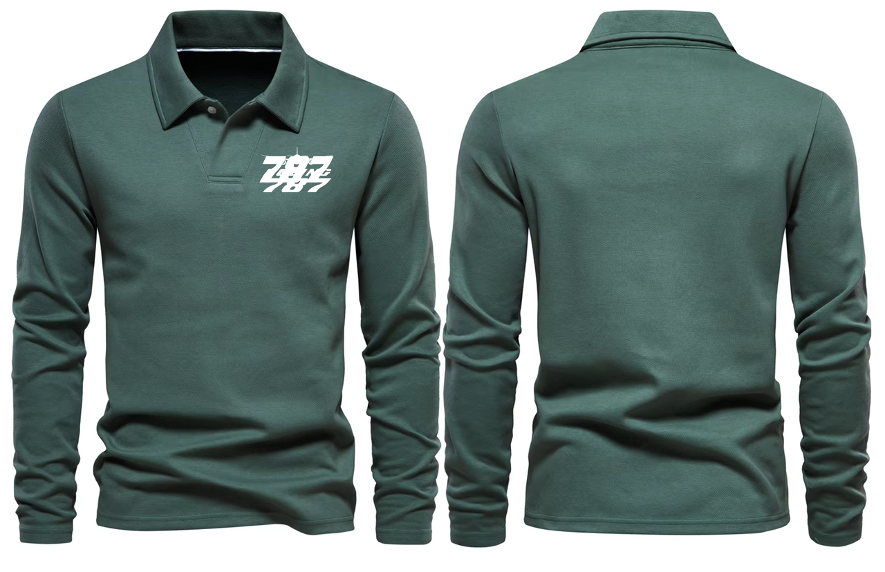 BOEING 787  LONG SLEEVE  POLO