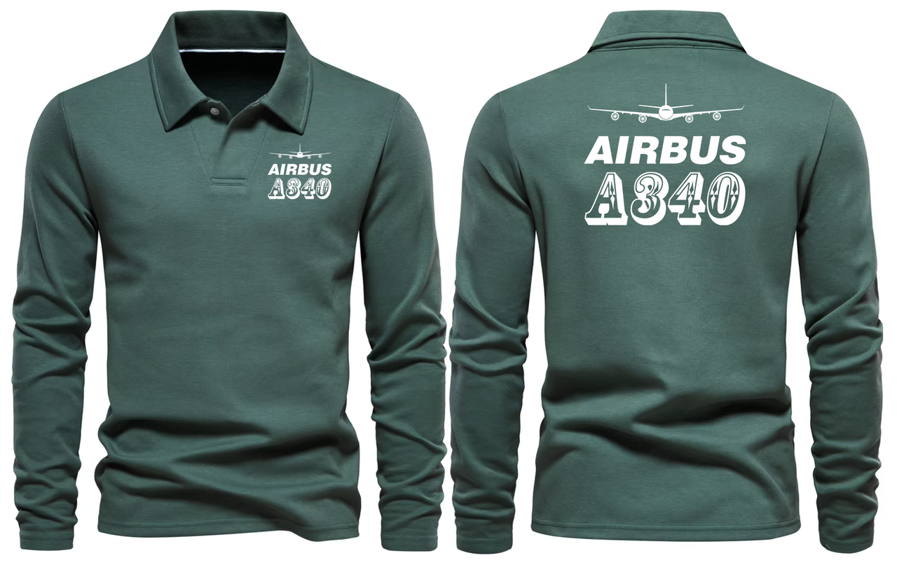 AIRBUS A340 LONG SLEEVE  POLO