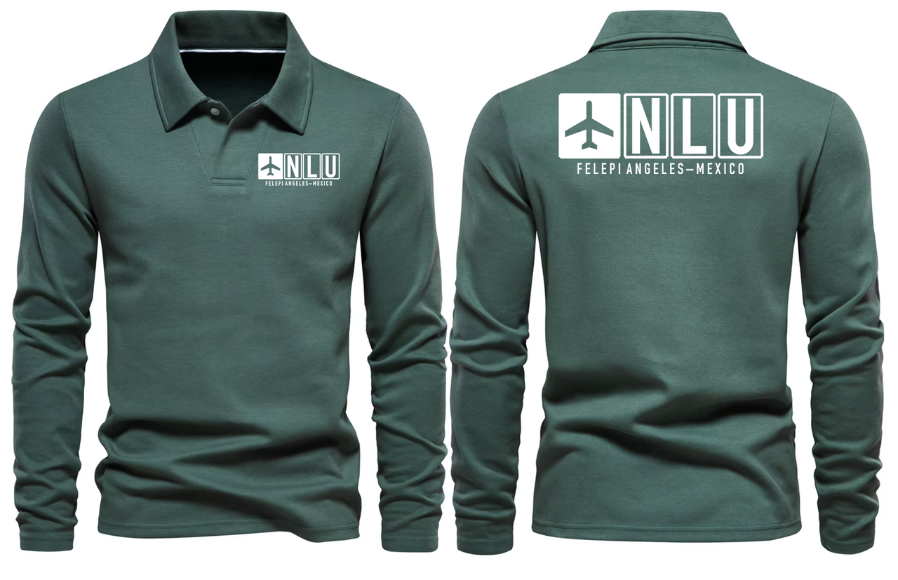 NLU AIRPORT LONG SLEEVE POLO