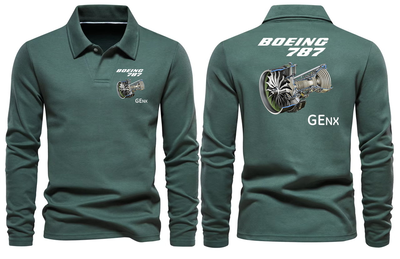 BOEING 787  LONG SLEEVE  POLO