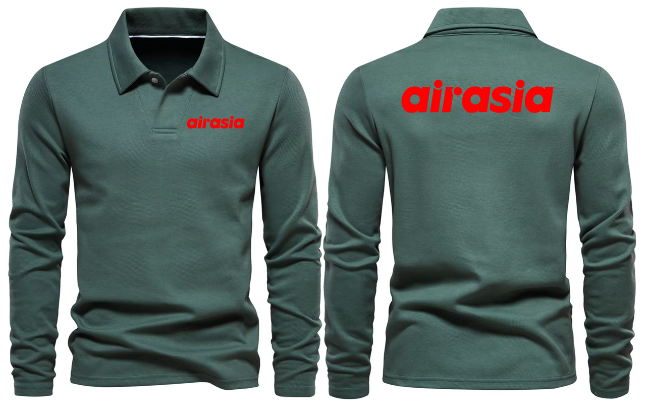 AIR ASIA  LONG SLEEVE  POLO