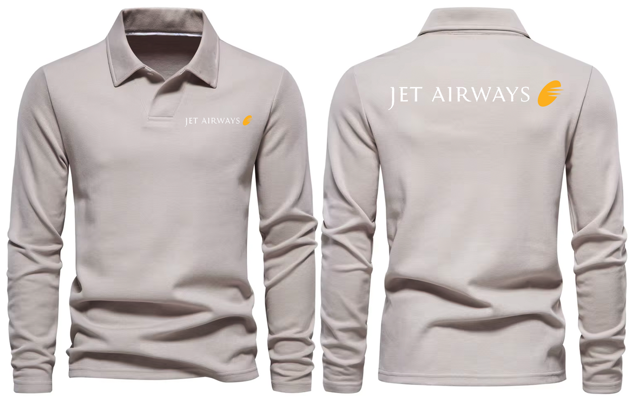 JET AIRWAYS AIRLINES LONG SLEEVE  POLO