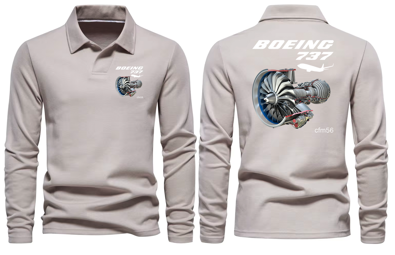 BOEING 737 LONG SLEEVE  POLO