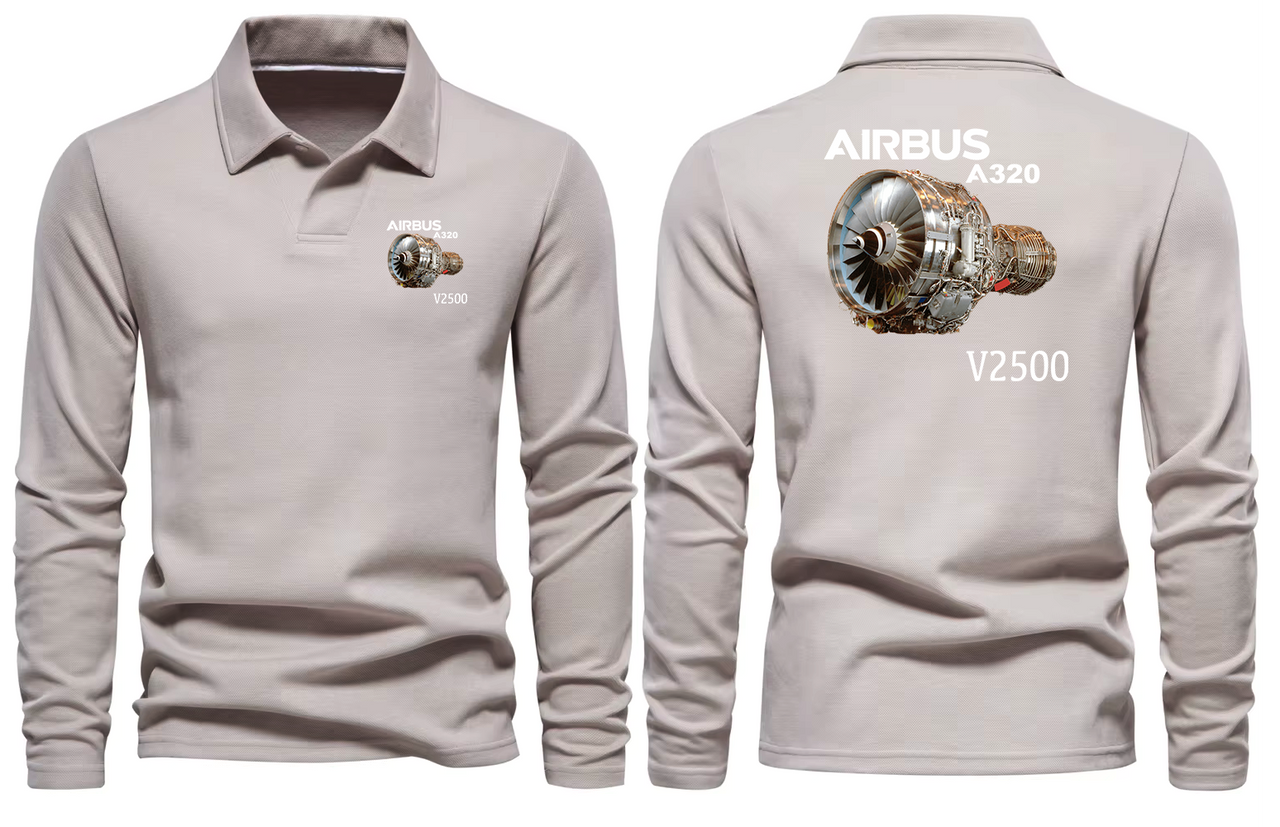 AIRBUS A320 V2500 LONG SLEEVE  POLO