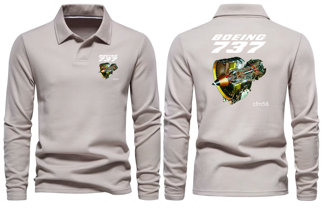 BOEING 737 LONG SLEEVE  POLO