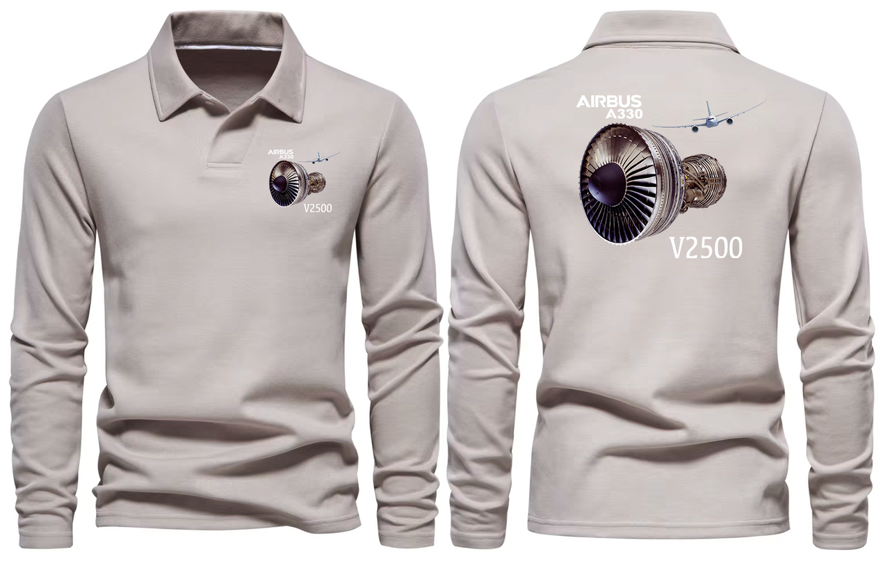 AIRBUS A330 V2500 LONG SLEEVE  POLO