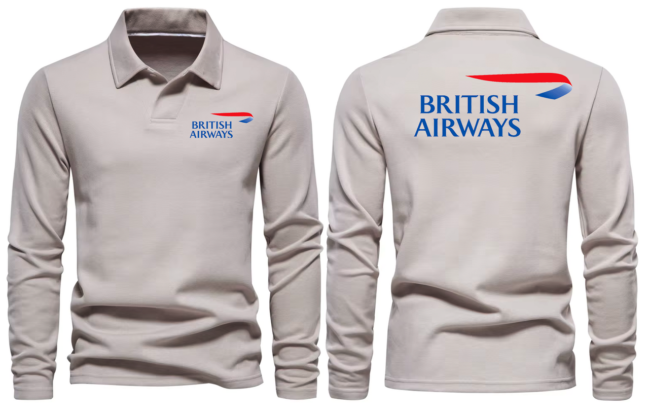 BRITISH AIRWAYS LONG SLEEVE  POLO