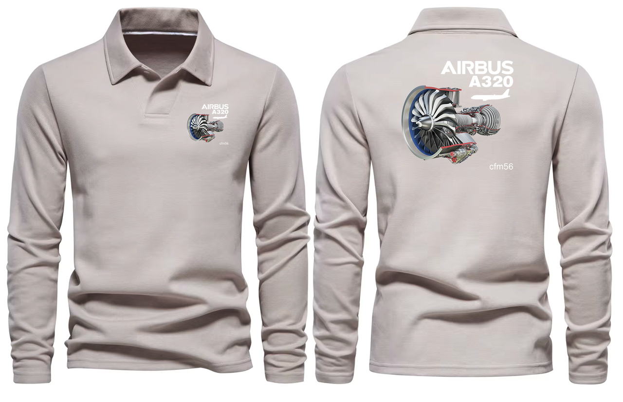 AIRBUS A320 CFM56 LONG SLEEVE  POLO