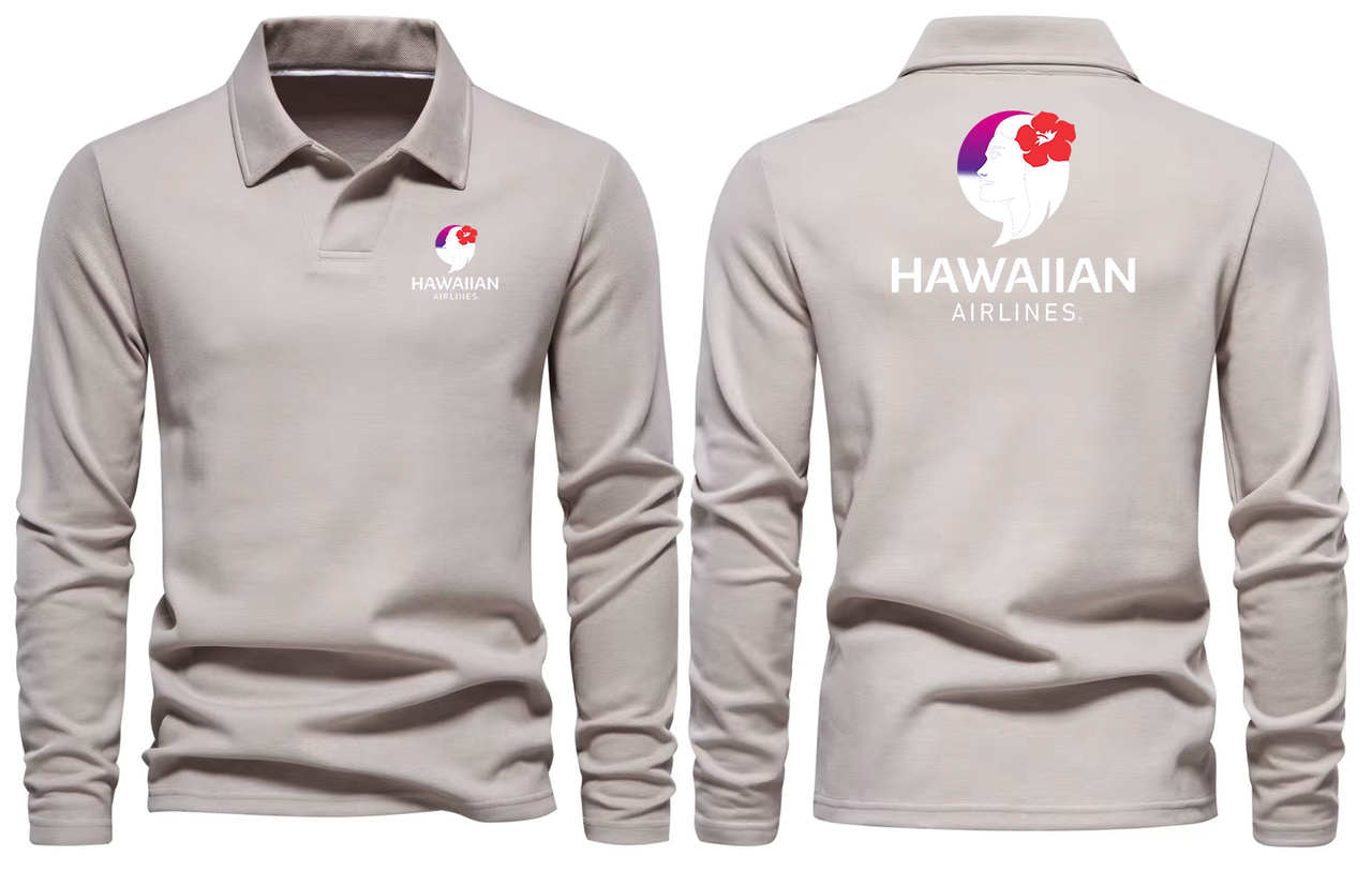 HAWAIIAN AIRLINES LONG SLEEVE  POLO