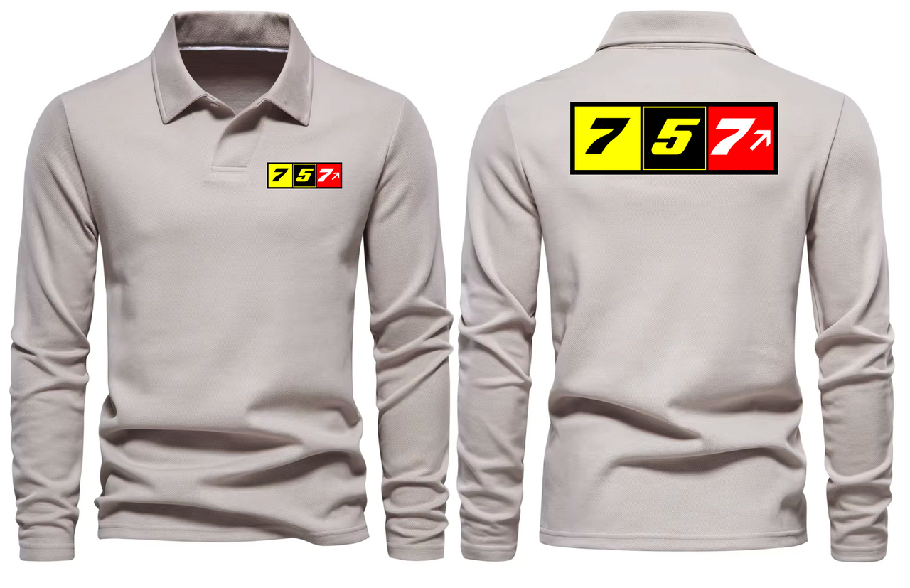 BOEING 757 LONG SLEEVE  POLO