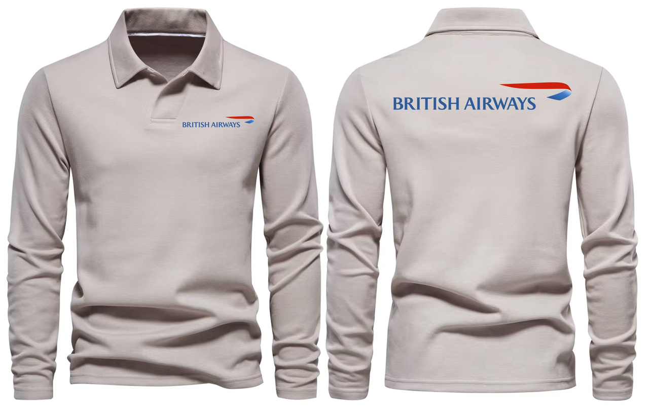BRITISH AIRLINES LONG SLEEVE  POLO 1