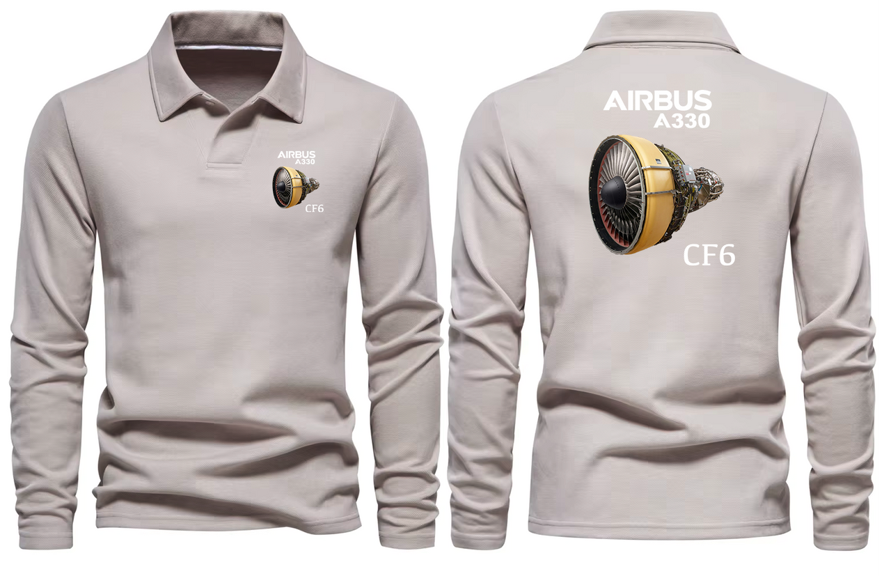 AIRBUS A330 CF6 LONG SLEEVE  POLO