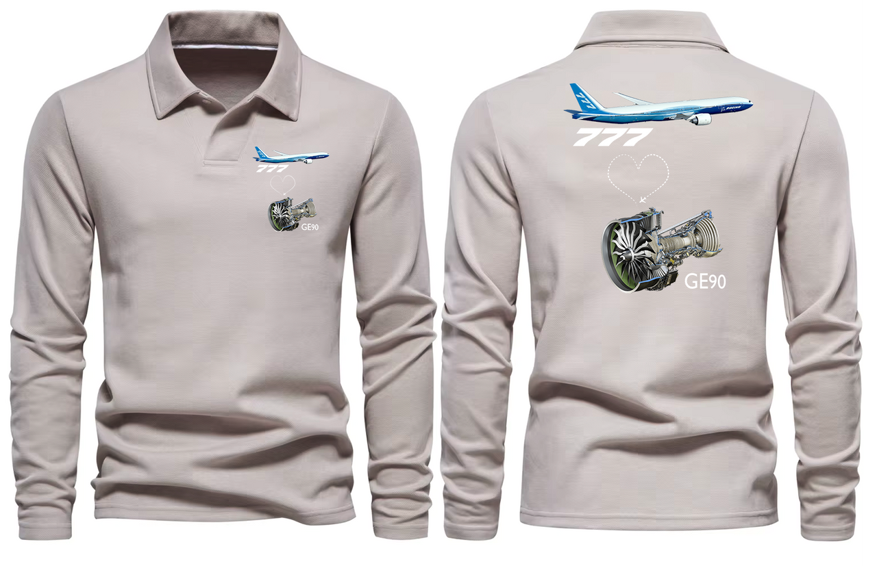 BOEING 777  LONG SLEEVE  POLO